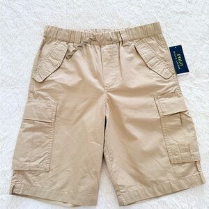 Ralph Lauren Boys Tan Cargo Shorts NWT | Sizes 16 & 18